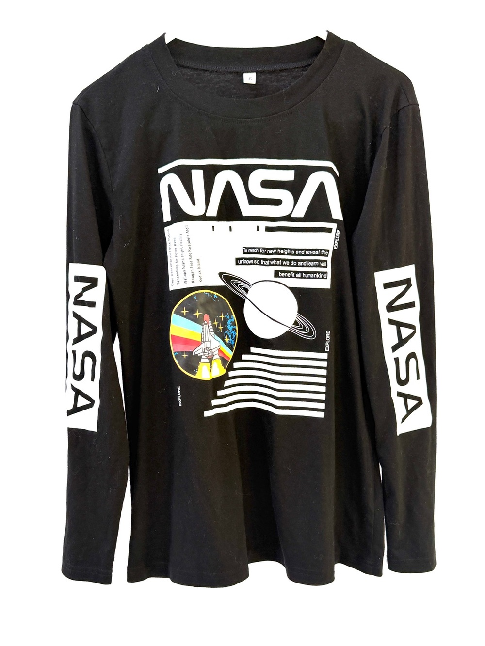 NASA Graphic Long Sleeve Tee, Size S